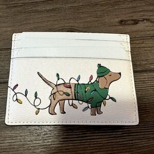Kate Spade Claude dachshund card holder NWT